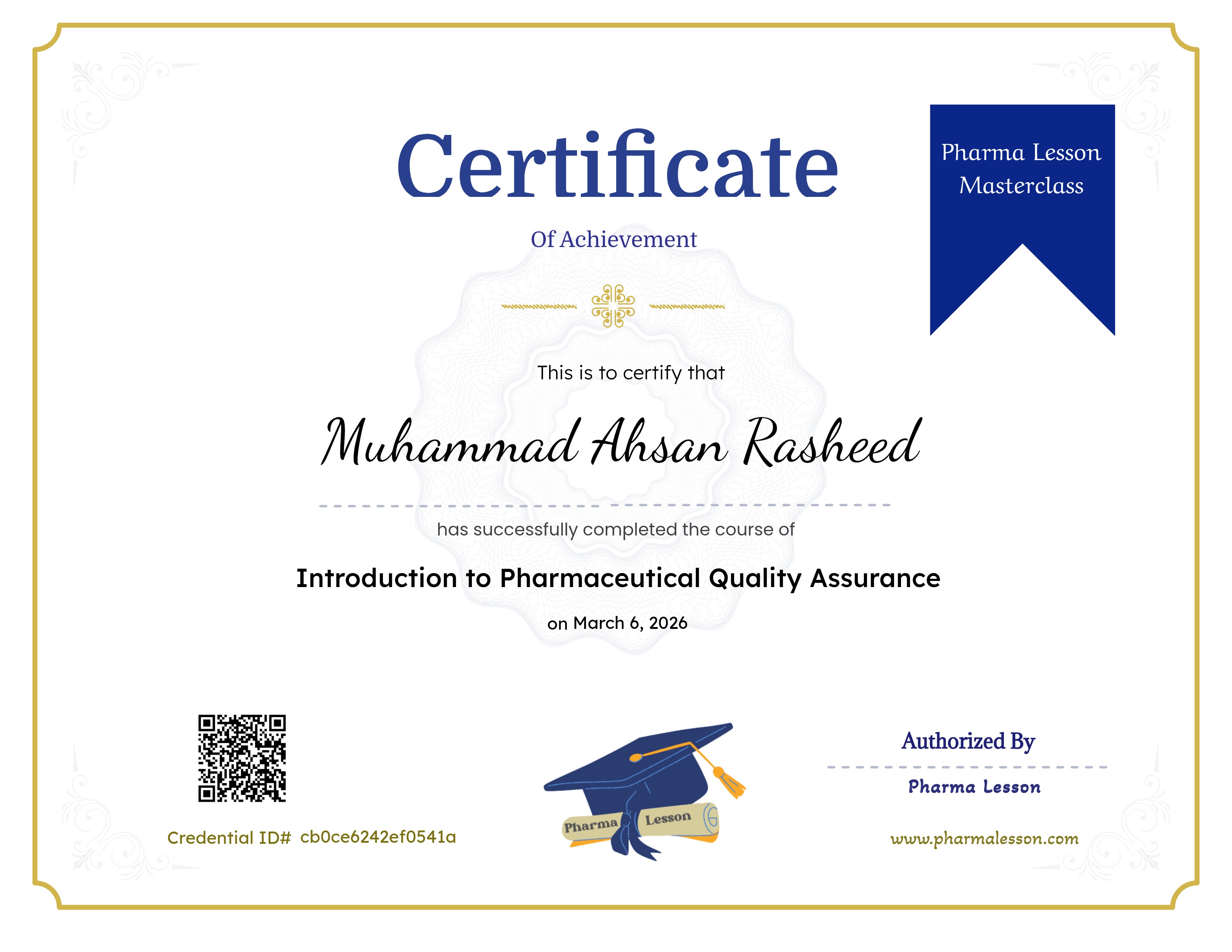 Introduction to Pharmaceutical Quality Assurance