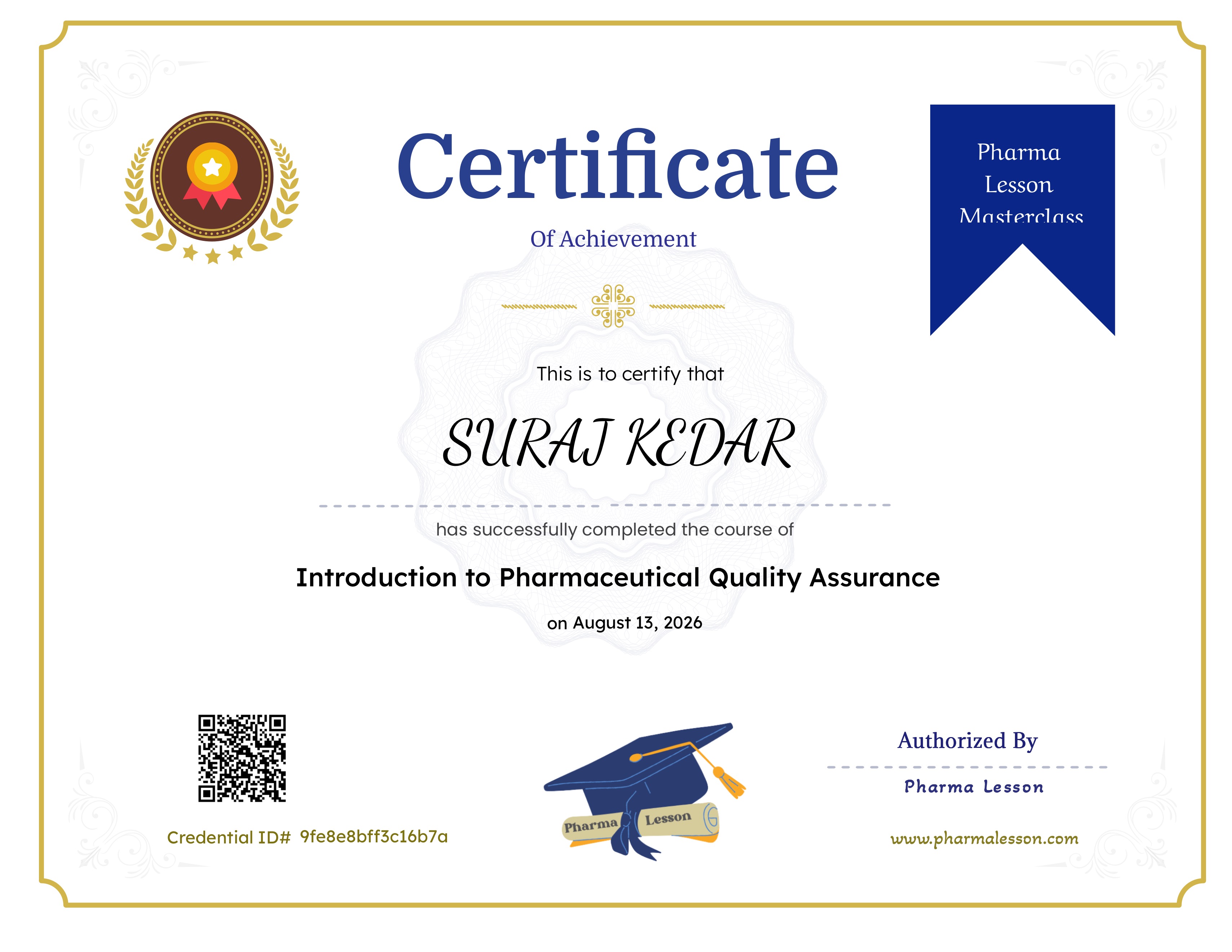 Introduction to Pharmaceutical Quality Assurance