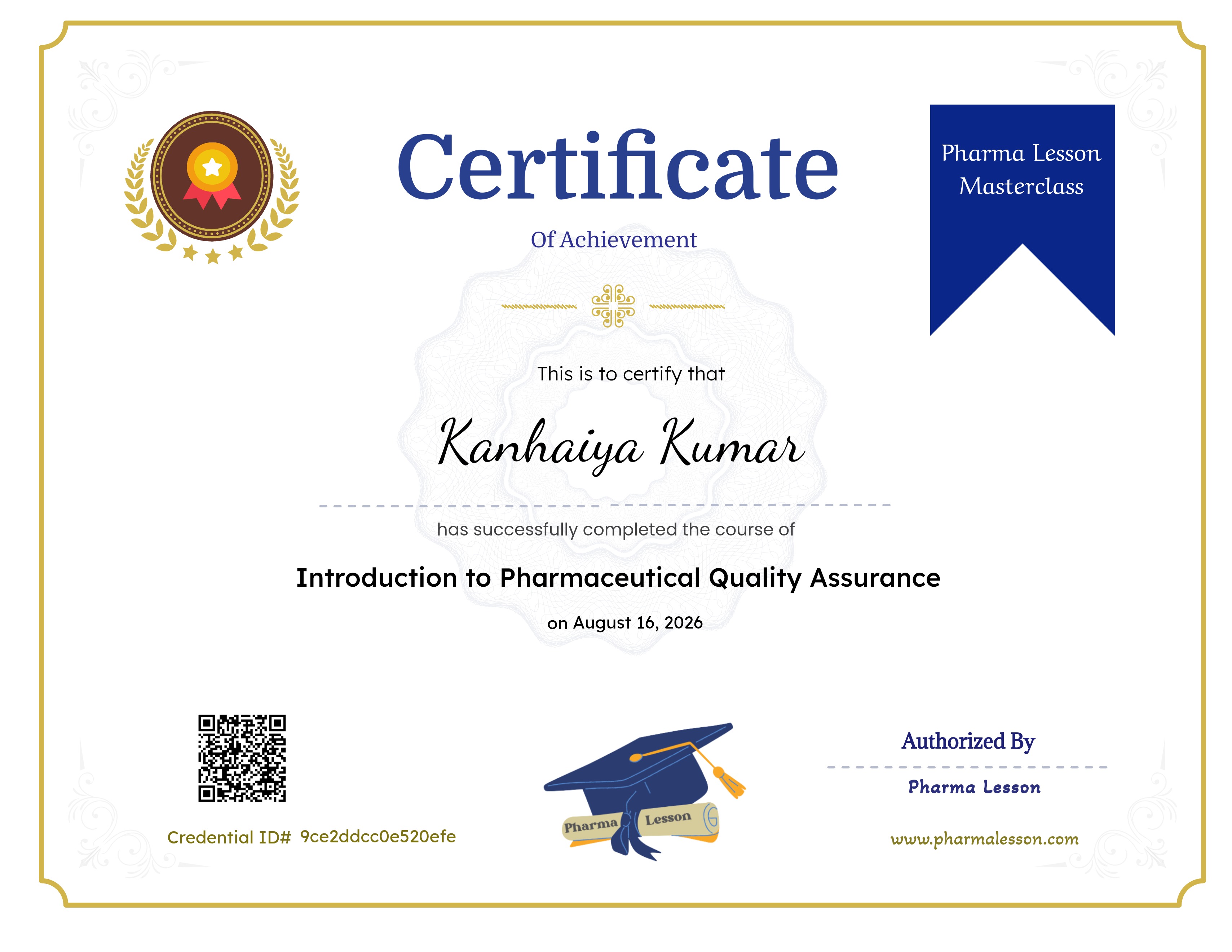 Introduction to Pharmaceutical Quality Assurance