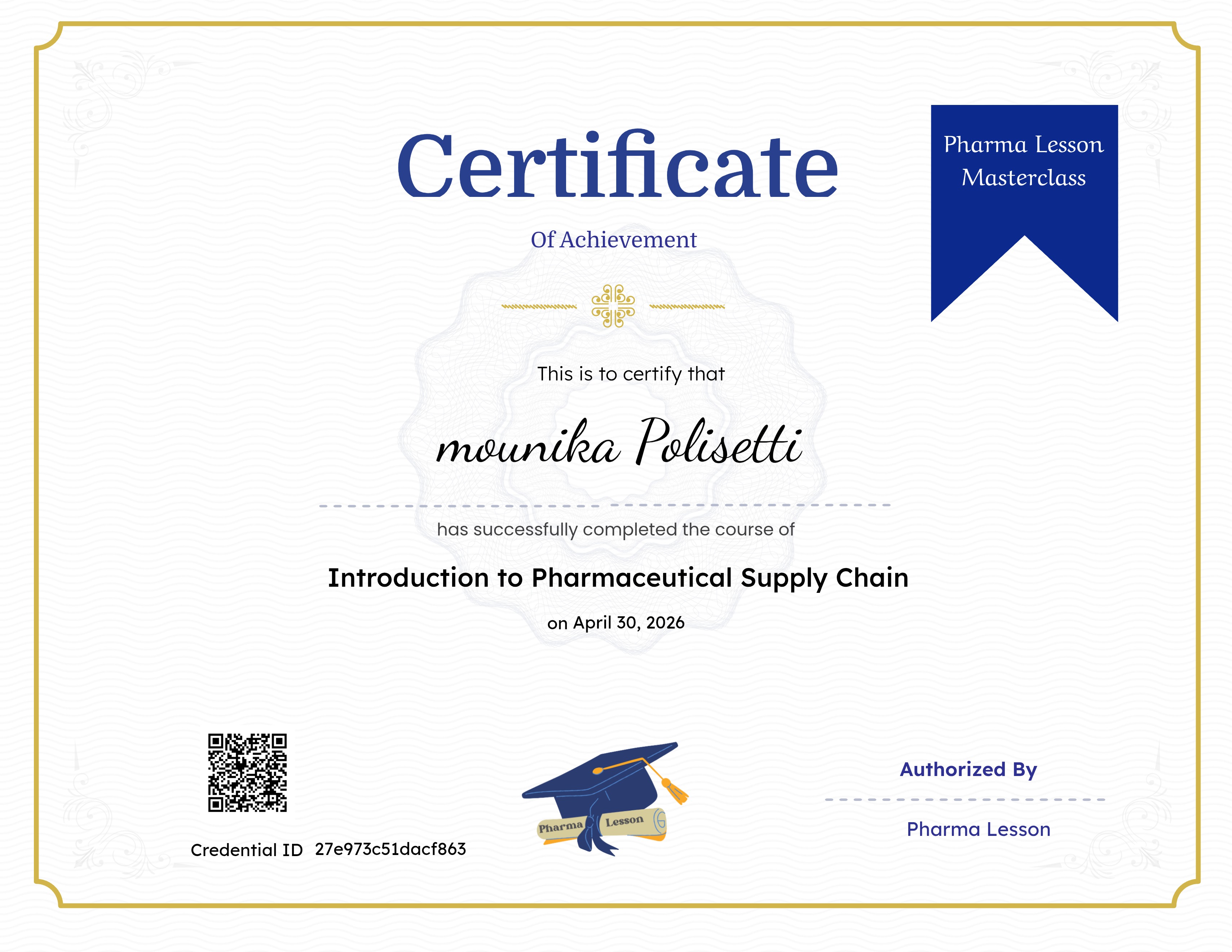 Introduction to Pharmaceutical Supply Chain