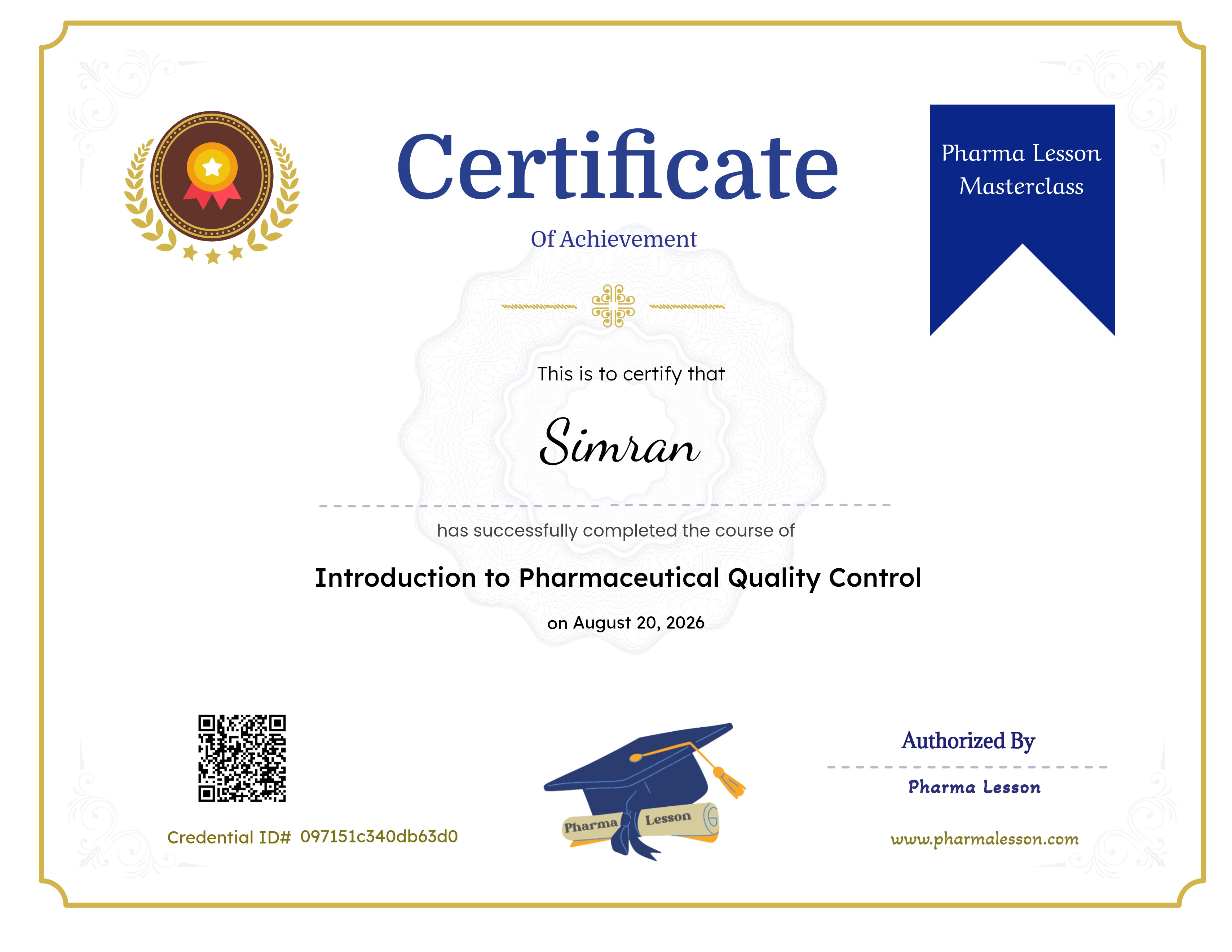 Introduction to Pharmaceutical Quality Control
