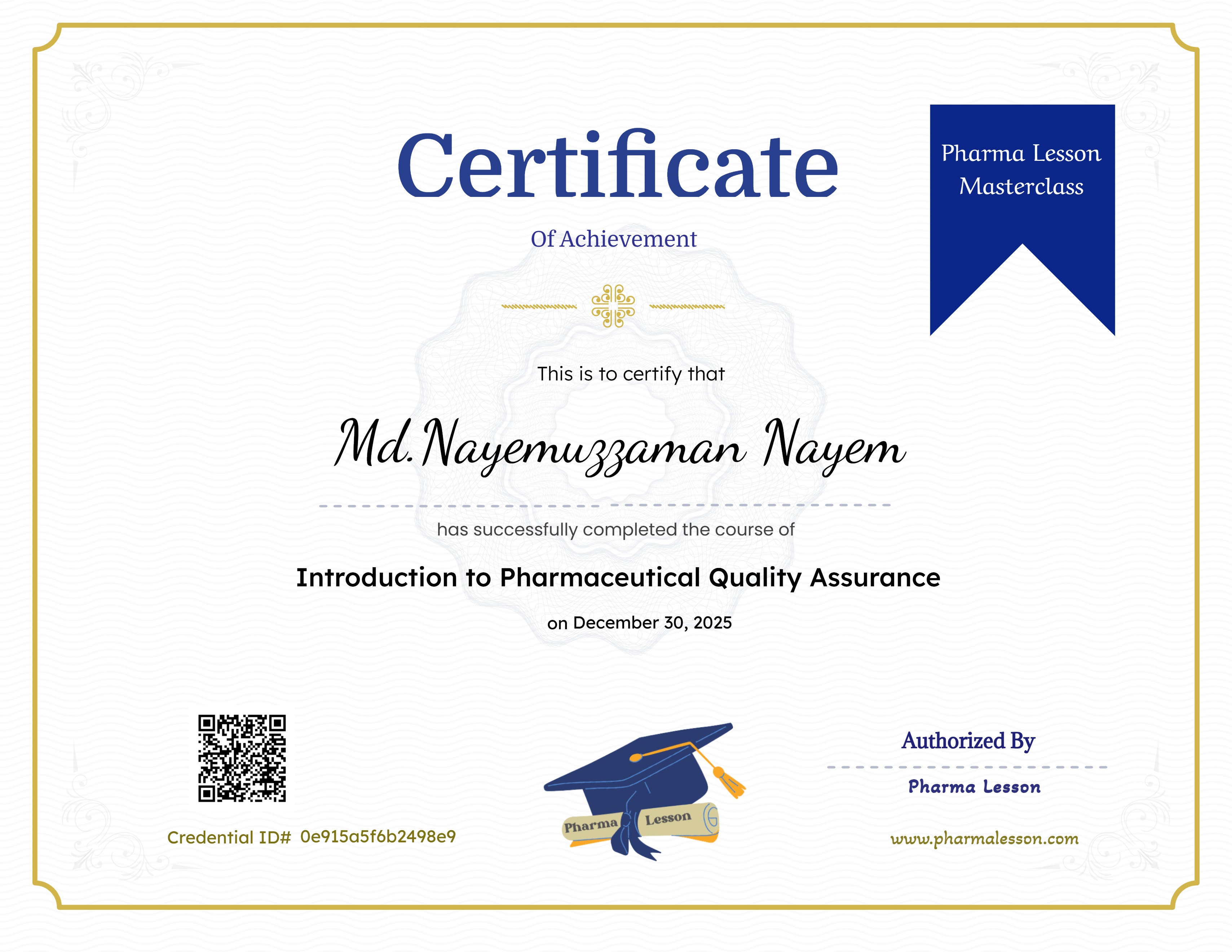 Introduction to Pharmaceutical Quality Assurance