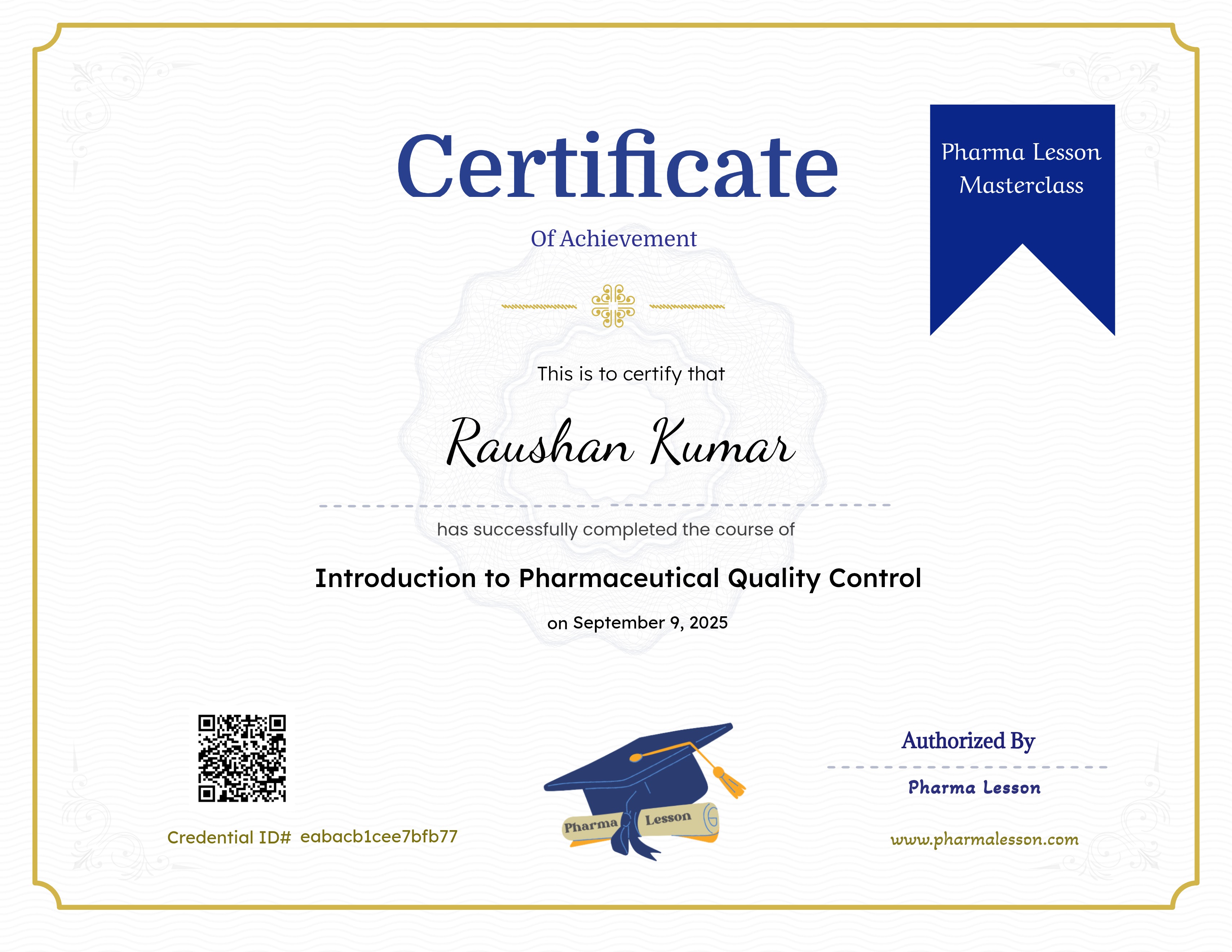 Introduction to Pharmaceutical Quality Control