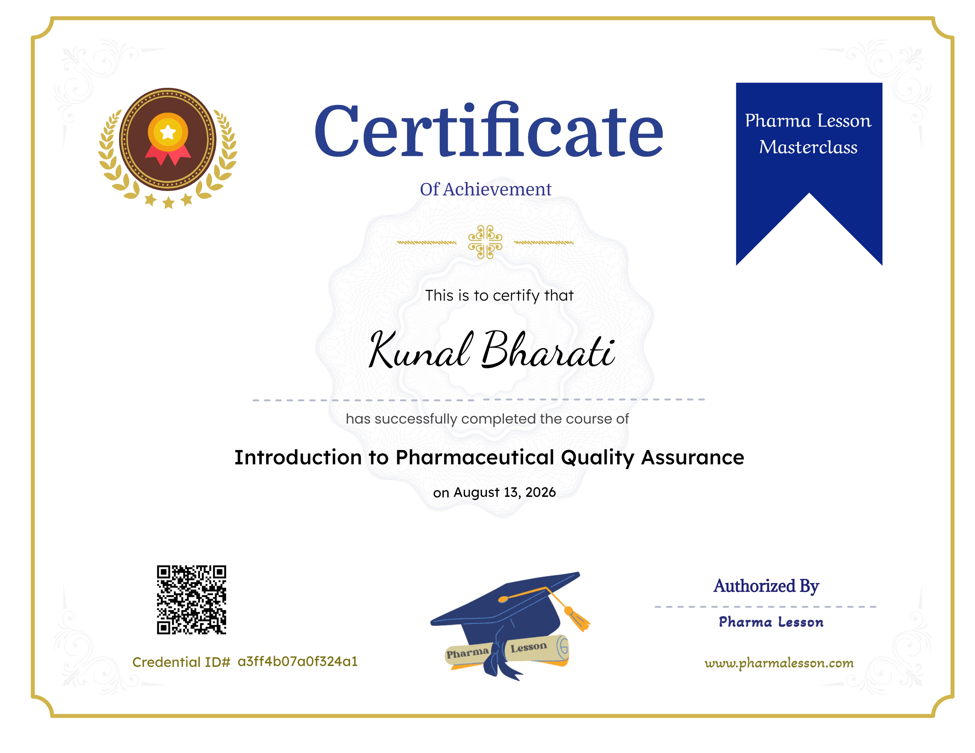 Introduction to Pharmaceutical Quality Assurance